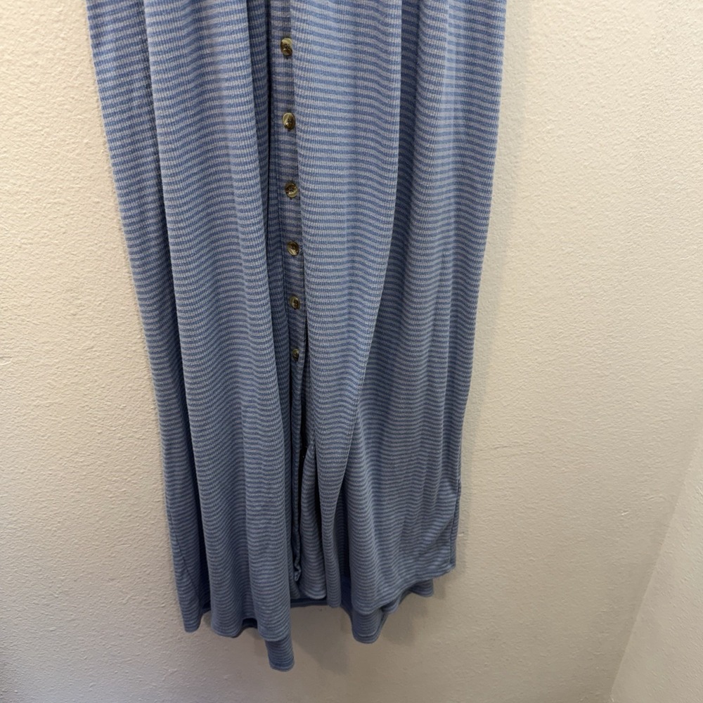 Free People Size M Nina Summer Halter Maxi Dress Coastal Boho Striped Sundress - Picture 10 of 12